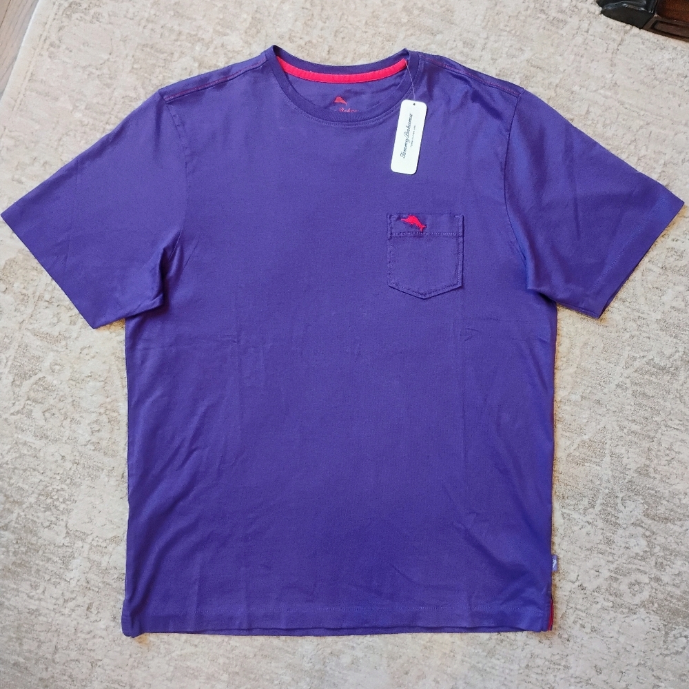 NWT S Tommy Bahama New Bali Skyline Tee English Violet Purple T-shirt NEW